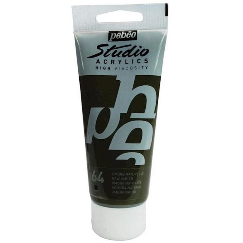 Акриловая краска Pebeo Studio Acrylics Raw Umber, умбра натуральная, 100 мл Акриловая краска Pebeo Studio Acrylics Raw Umber, умбра натуральная, 100 мл