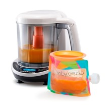 Buxarlı bişirici-blender Baby Brezza Food Maker Deluxe, plastik, ağ/qara