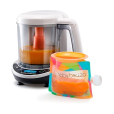 Buxarlı bişirici-blender Baby Brezza Food Maker Deluxe, plastik, ağ/qara