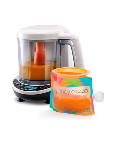 Buxarlı bişirici-blender Baby Brezza Food Maker Deluxe, plastik, ağ/qara