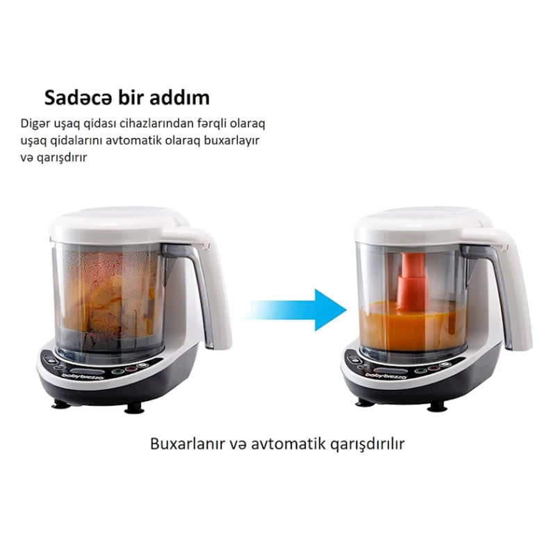 Пароварка-блендер Baby Brezza Food Maker Deluxe, пластик, белый/черный