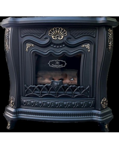 Soba-kamin Mahshid Davam MSD-480-02, qara