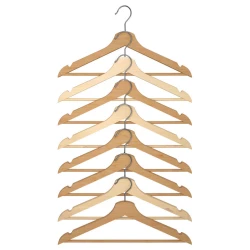 Набор плечиков IKEA Bumerang, 43 см, дерево/сталь, 8 шт, коричневый