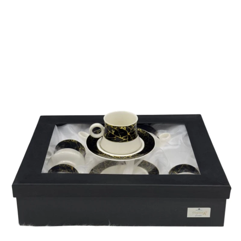 Кофейный сервиз Yağmur SHA-00003401, разноцветный, 6 чашек, 6 блюдец Кофейный сервиз Yağmur SHA-00003401, разноцветный, 6 чашек, 6 блюдец