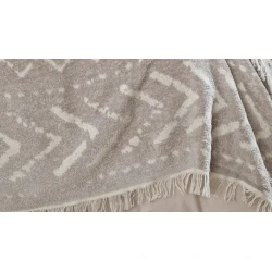 Örtük Yataş Cora, 230x240 sm, ikinəfərlik, akril/pambıq/poliester, bej