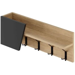 Вешалка Art_asilqan_14, ламинат, коричневая, 20х80 см Вешалка Art_asilqan_14, ламинат, коричневая, 20х80 см