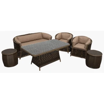 Bağ üçün mebel dəsti Palermo, 6 əşya, qəhvəyi Bağ üçün mebel dəsti Palermo, 6 əşya, qəhvəyi