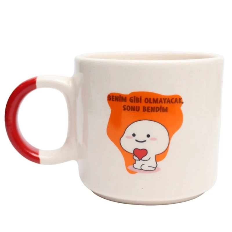 Krujka Benim Gibi Olmayacak. Sonu Bendim yazısı ilə, 250 ml, rəngbərəng