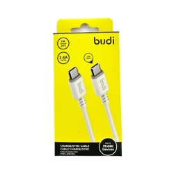 Кабель Budi DC011TT10W type-C to type-C 15W, White