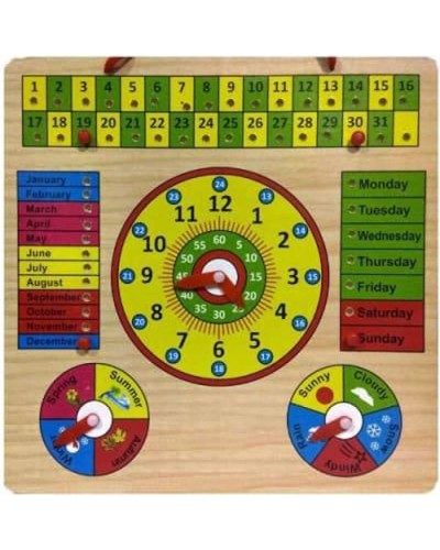 Çoxfunksiyalı öyrədici lövhə, 3 yaşdan, 30x30 sm, rəngbərəng