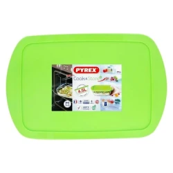 Bişirmə üçün qəlib Pyrex Cook&Store, qapaqlı, şüşə, şəffaf/yaşıl, 40x27 sm, 4.5 l