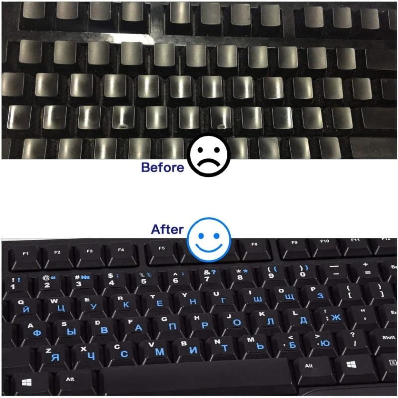 Klaviatura üçün stikerlər Russian/English Keyboard, 2 əd