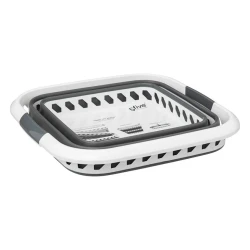 Корзина для белья 5Five, 48x34x49 см, полипропилен, серый/белый