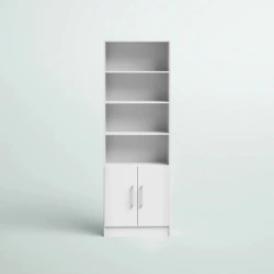 Шкаф книжный Art Mebel Art-60-2, ЛДСП, белый, 50x60x210 см