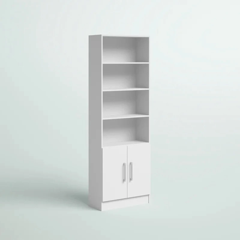 Шкаф книжный Art Mebel Art-60-2, ЛДСП, белый, 50x60x210 см