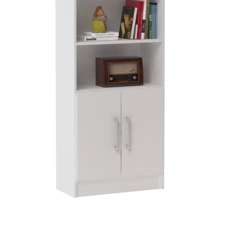 Шкаф книжный Art Mebel Art-60-2, ЛДСП, белый, 50x60x210 см