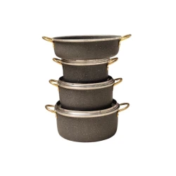 Набор кастрюль VIP SHA-00004385, гранит, коричневый, 20/24/28 см