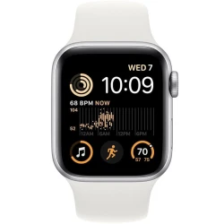 Смарт-часы Apple Watch SE 2022 GPS 40mm Silver Aluminium Case with White Sport Band Regular (MNJV3RB/A)