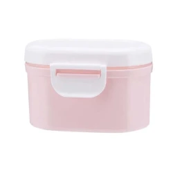 Quru südlü qatışıq üçün qab SQ000002P, S ölçü, polipropilen, çəhrayı, 13.5x8.7x7.5 sm