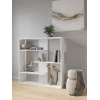 Стеллаж 3563_StellajNapolWhite, 110x110x26.6 см, ЛДСП, белый