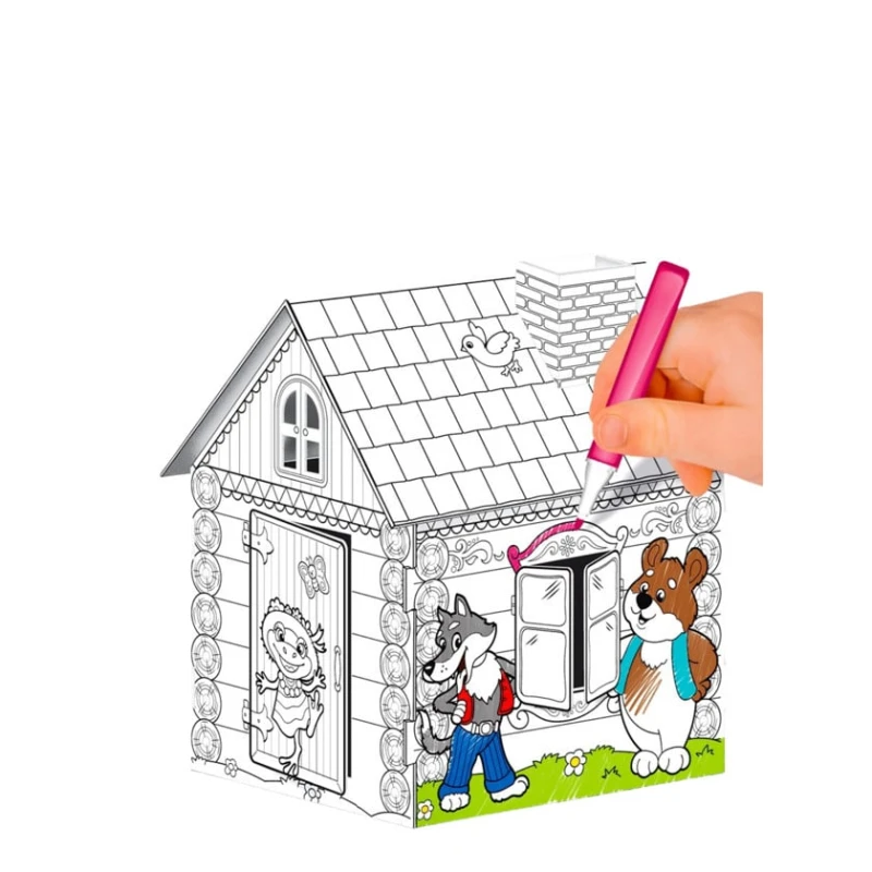 Домик-раскраска Zabiaka Терем-теремок 3 в 1 Домик-раскраска Zabiaka Терем-теремок 3 в 1