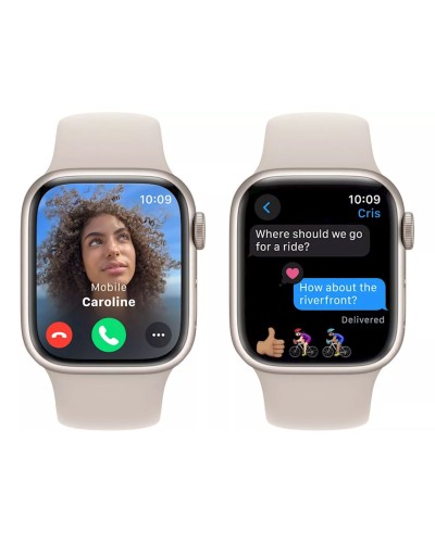 Ağıllı saat Apple Watch 9 41 mm Starlight sport band loop, (MR8V3QI/A)