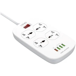 Сетевой фильтр LDNIO SC4407 2 м, 4-розеточный, White
