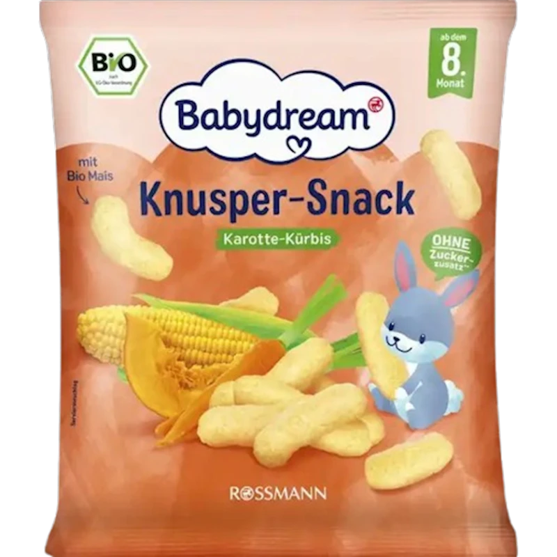 Qəlyanaltı Babydream Carrot&Pumpkin, 8 aydan, 30 q