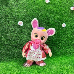 Musiqili yumşaq kukla pups Cry Babies M1350 qırmızı