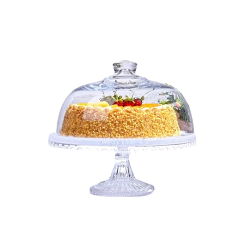 Tort qabı Mosev Cam CK-9800, 28 см, şüşə, şəffaf