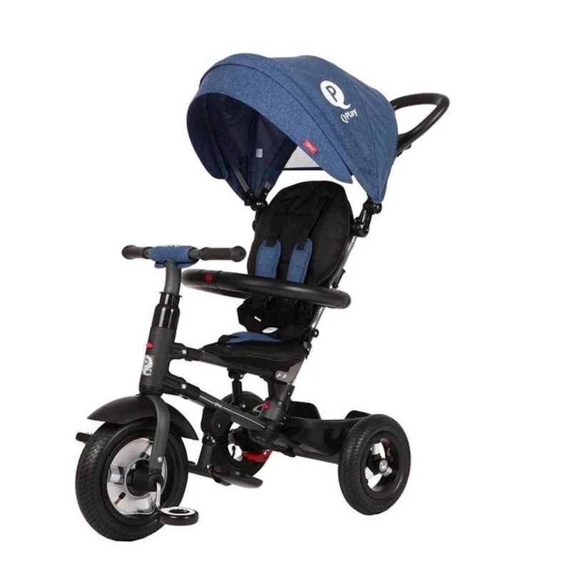 Детский трехколесный велосипед Qplay Rito Rubber S380-10 Синий Детский трехколесный велосипед Qplay Rito Rubber S380-10 Синий