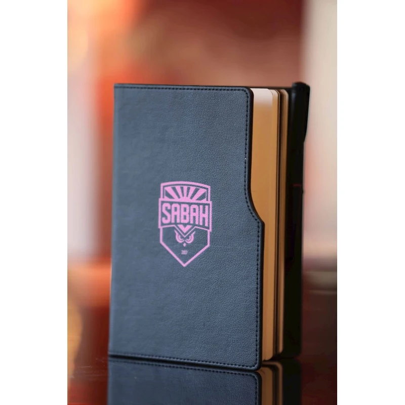 Блокнот с ручкой PR00005 для болельщиков Sabah FK, черный