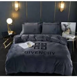 Комплект постельного белья MiraNova CTS-485, простыня 220х230 см, пододеяльник 200х220 см, наволочки 50х70 см, двуспальный, велюр, темно-серый