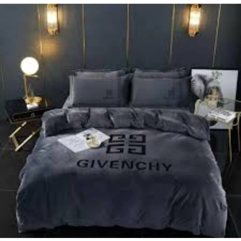 Комплект постельного белья MiraNova CTS-485, простыня 220х230 см, пододеяльник 200х220 см, наволочки 50х70 см, двуспальный, велюр, темно-серый