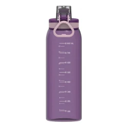 Спортивная бутылка Miniso, пластик, фиолетовая, 25.6x8x8 см, 900 мл