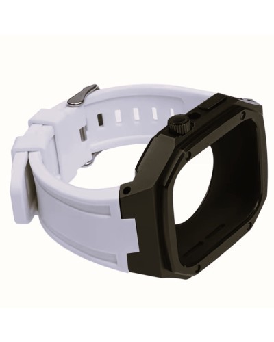 Qayış və çexol SW717 Apple Watch 44/45mm üçün White/Black