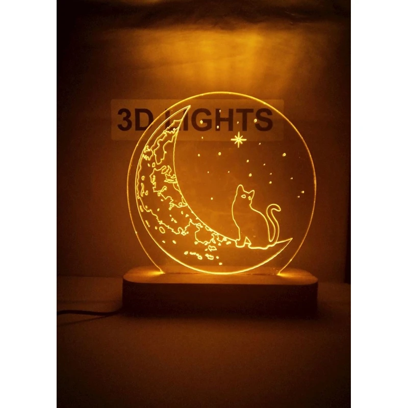 3D-ночник tan02, 20x14 см, оранжевый 3D-ночник tan02, 20x14 см, оранжевый