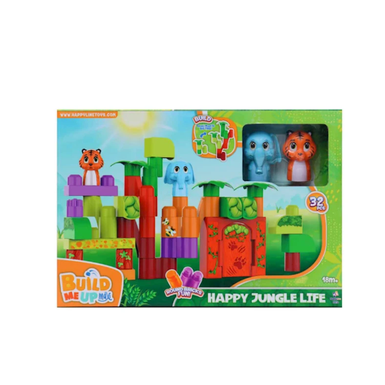 Конструктор Build Me Up Maxi Happy Jungle Life, 32 деталей Конструктор Build Me Up Maxi Happy Jungle Life, 32 деталей