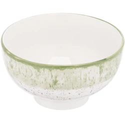 Салатница Ardesto Siena, фарфор, бело-зеленый, 11.5 см