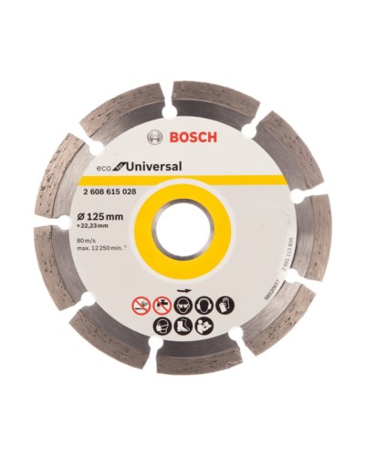 Almaz disk Bosch ECO Universal 2608615028, seqmentli, 125x22.23 mm
