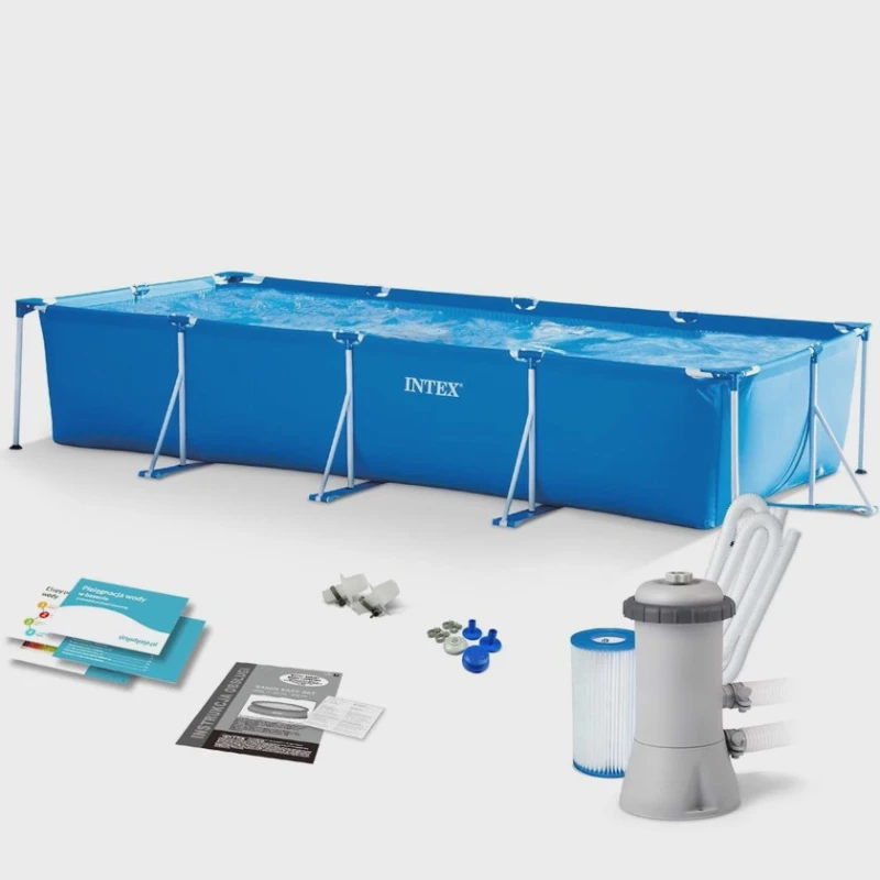 Şişmə hovuz Intex H282025274NP, göy, 450x220x84 sm, 7127 l, с фильтр-насосом