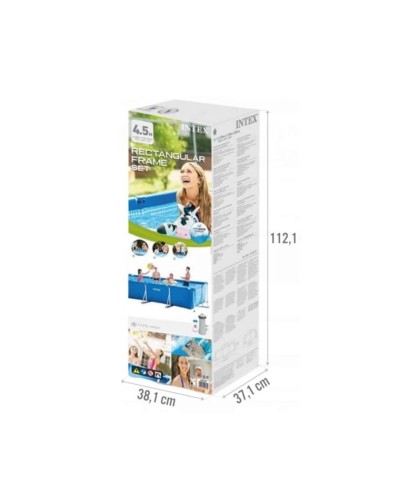 Şişmə hovuz Intex H282025274NP, göy, 450x220x84 sm, 7127 l, с фильтр-насосом