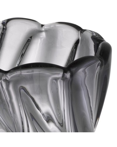 Vaza Eichholtz Contessa L, 20.5x29 sm, şüşə, boz