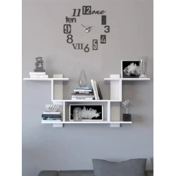 Divar rəfi Art Mebel 191, laminat, 55х126х20 sm, ağ