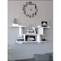 Divar rəfi Art Mebel 191, laminat, 55х126х20 sm, ağ