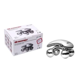 Массажер, пластик, серебристый Массажер, пластик, серебристый