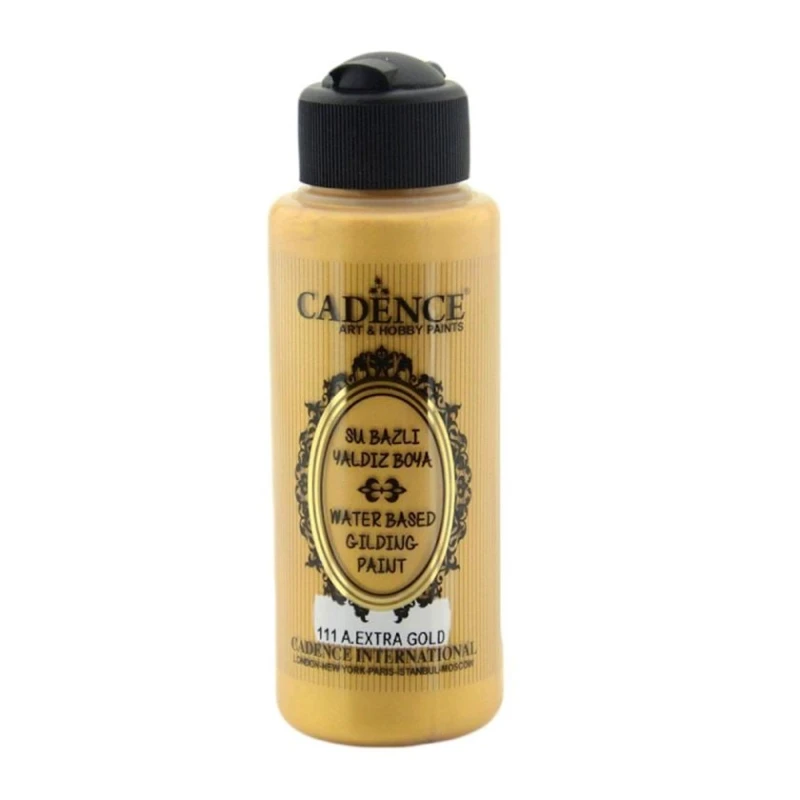 Акриловая краска-металлик Cadence Waterbased Gilding Paint 111 Antique Extra Gold 120 мл Акриловая краска-металлик Cadence Waterbased Gilding Paint 111 Antique Extra Gold 120 мл