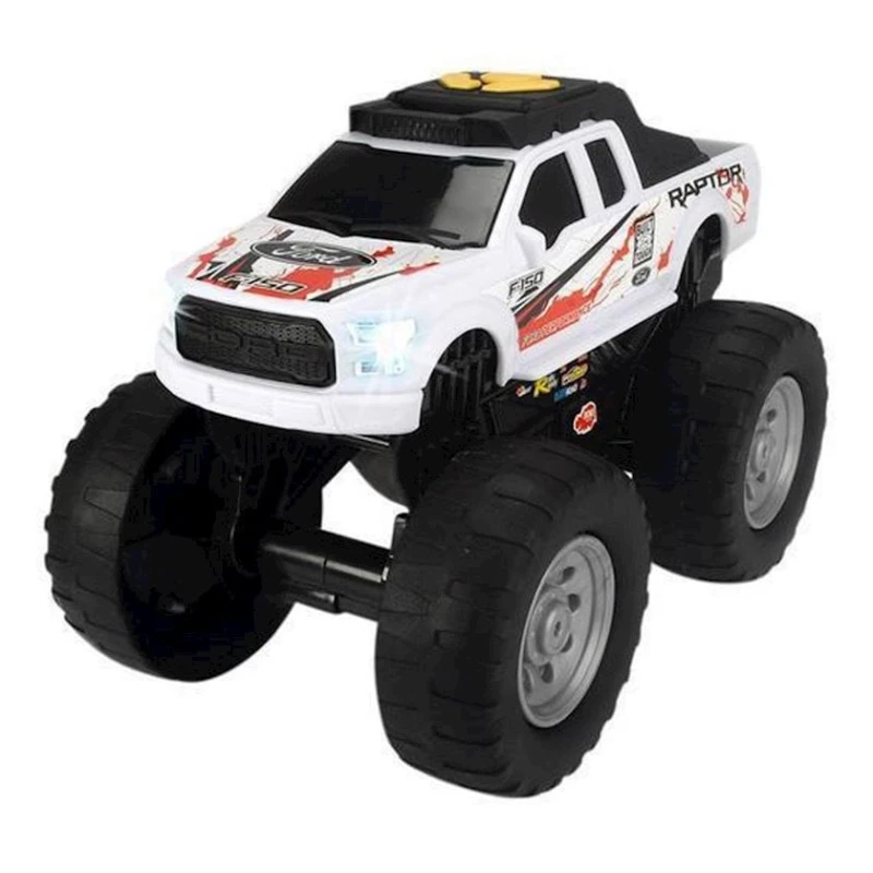 Oyuncaq maşın Dickie Toys reysinqli bədheybəd-trak Ford Raptor 25.5sm, ağ