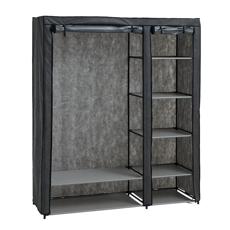 Портативный шкаф JYSK Damhus, 149x174x50 см, темно-серый Портативный шкаф JYSK Damhus, 149x174x50 см, темно-серый