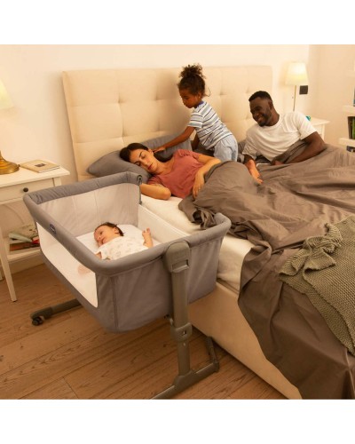 Uşaq çarpayısı Chicco Next2Me Essential, ağ, birgə yatan, doğuşdan 6 aya qədər, maksimum 9 kq, 985х705х650 mm - 04087042560000
